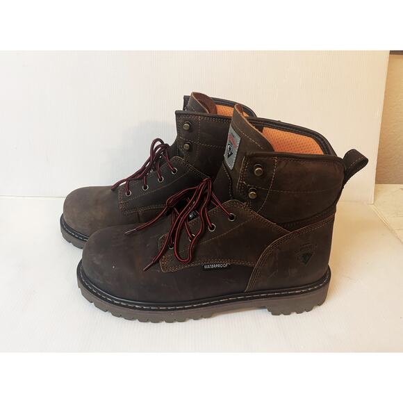 Herman Survivors Dover Steel Toe Leather Work Boots Mens Size US M 12, F2413-18 - Picture 1 of 8